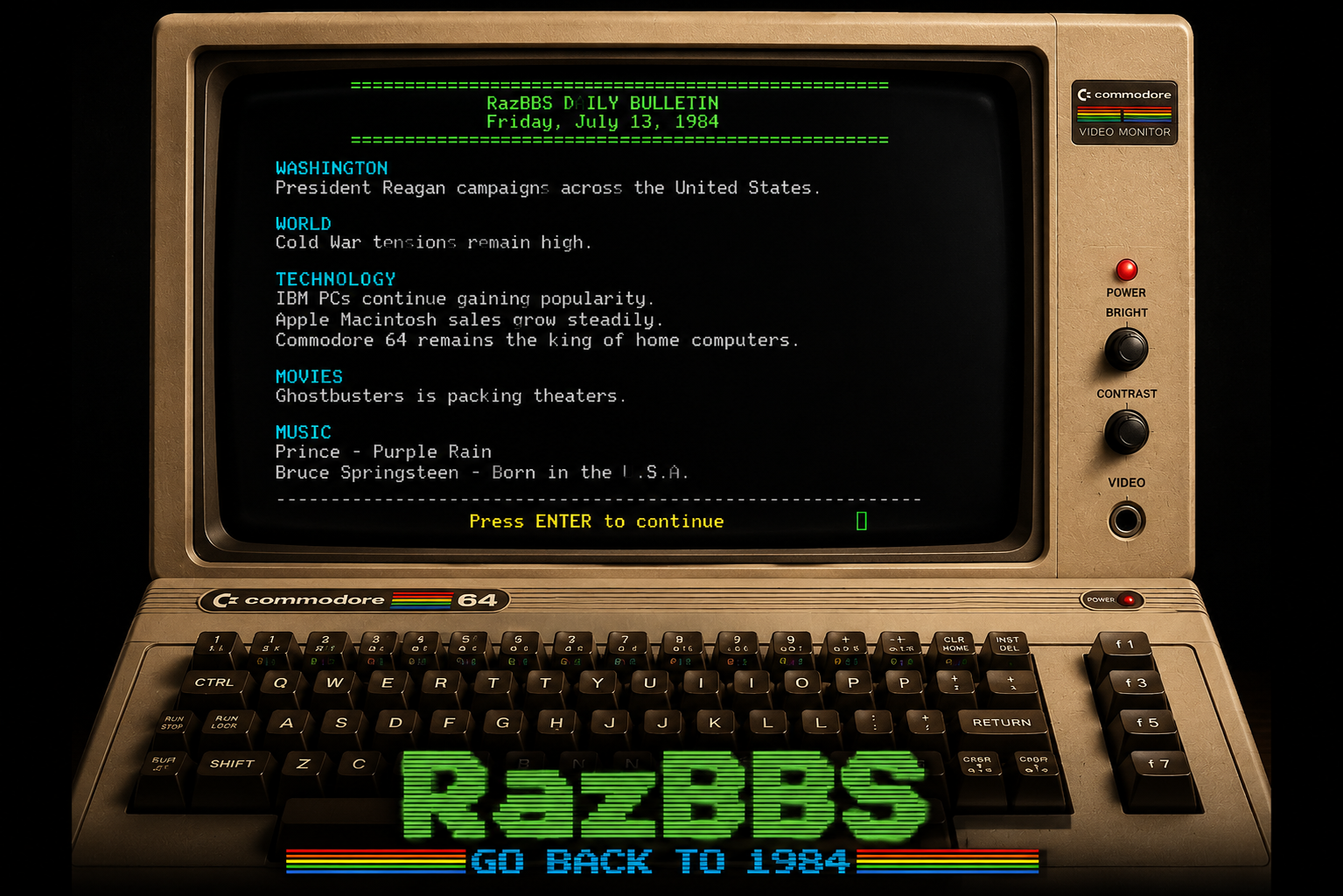 RazBBS — Go Back to 1984
